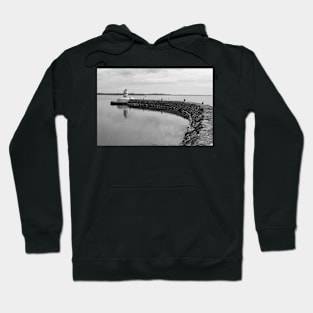 Small lighthouse at a southern small former fishing port Hoodie